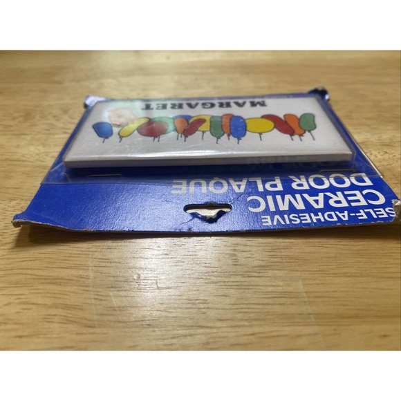 Vintage Retro Margaret With Balloons Dead Stock Ceramic Door Name Wall Sign New - Picture 7 of 12